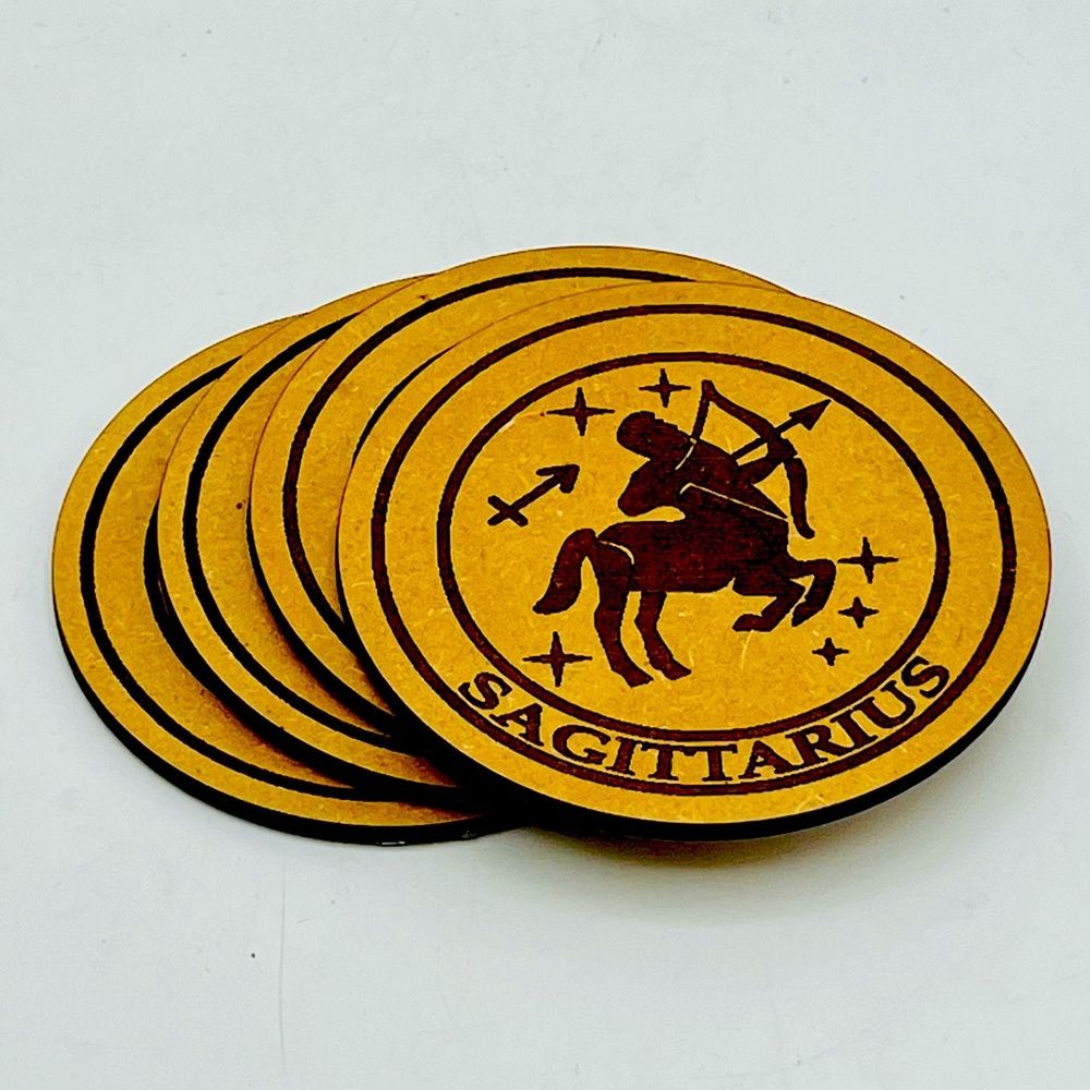 SAGITTARIUS Zodiac Sign Coasters • Set of 4